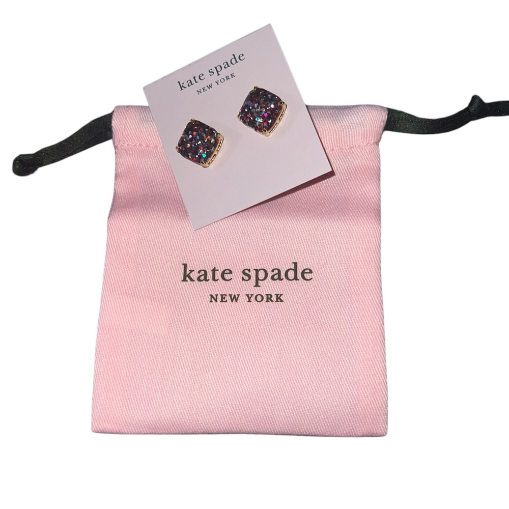 Multicolor Glitter Stud Earrings - image 4